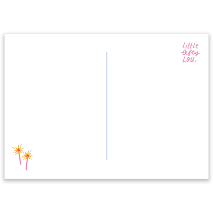 Heart Birthday Cake Postcard