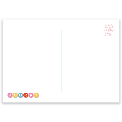 Birthday Cake & Beads Postcard
