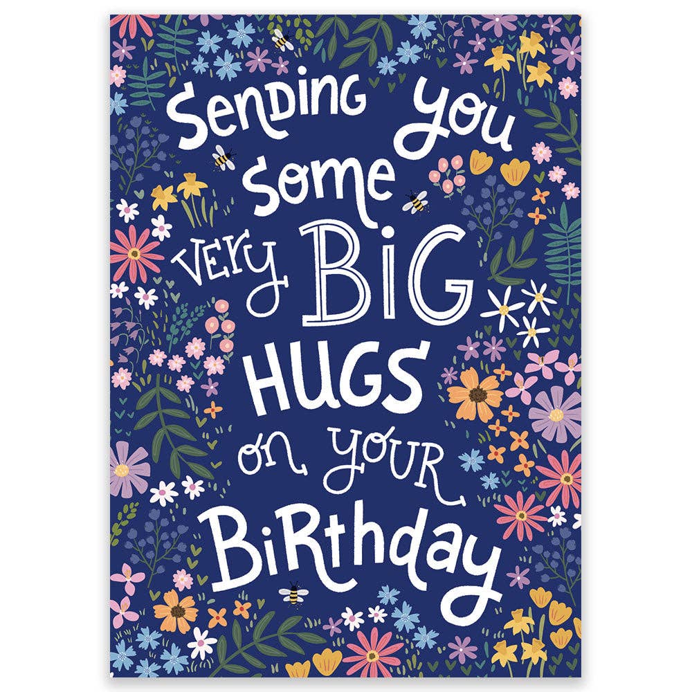 Big Birthday Hugs Postcard