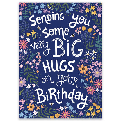 Big Birthday Hugs Postcard
